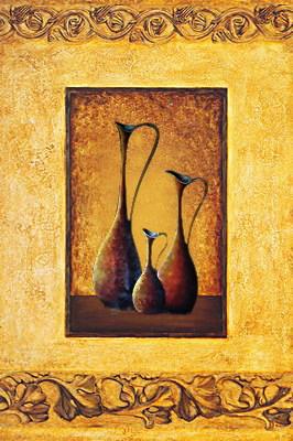 vase yellow framed original decorated Oil Paintings